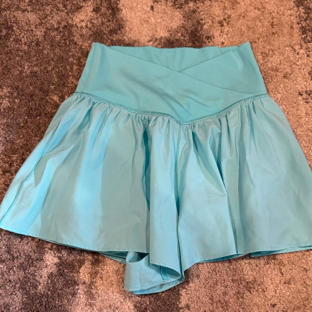 Women's Athletic Shorts in Light Blue